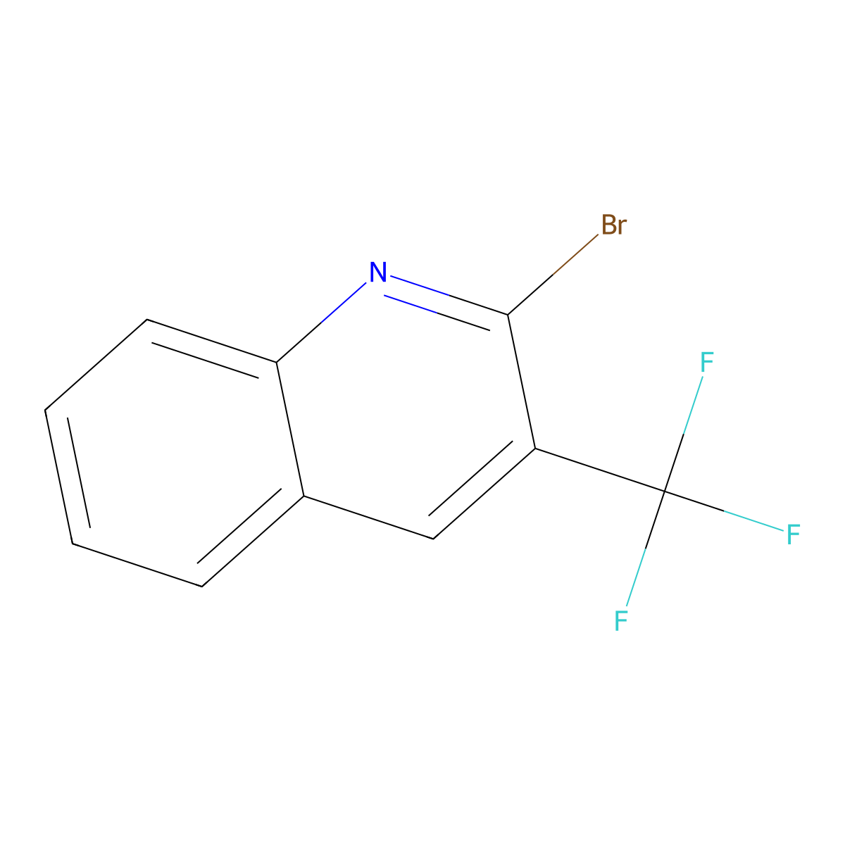 2-Bromo-3-(trifluoromethyl)quinoline molecular structure, CAS 590371-95-2