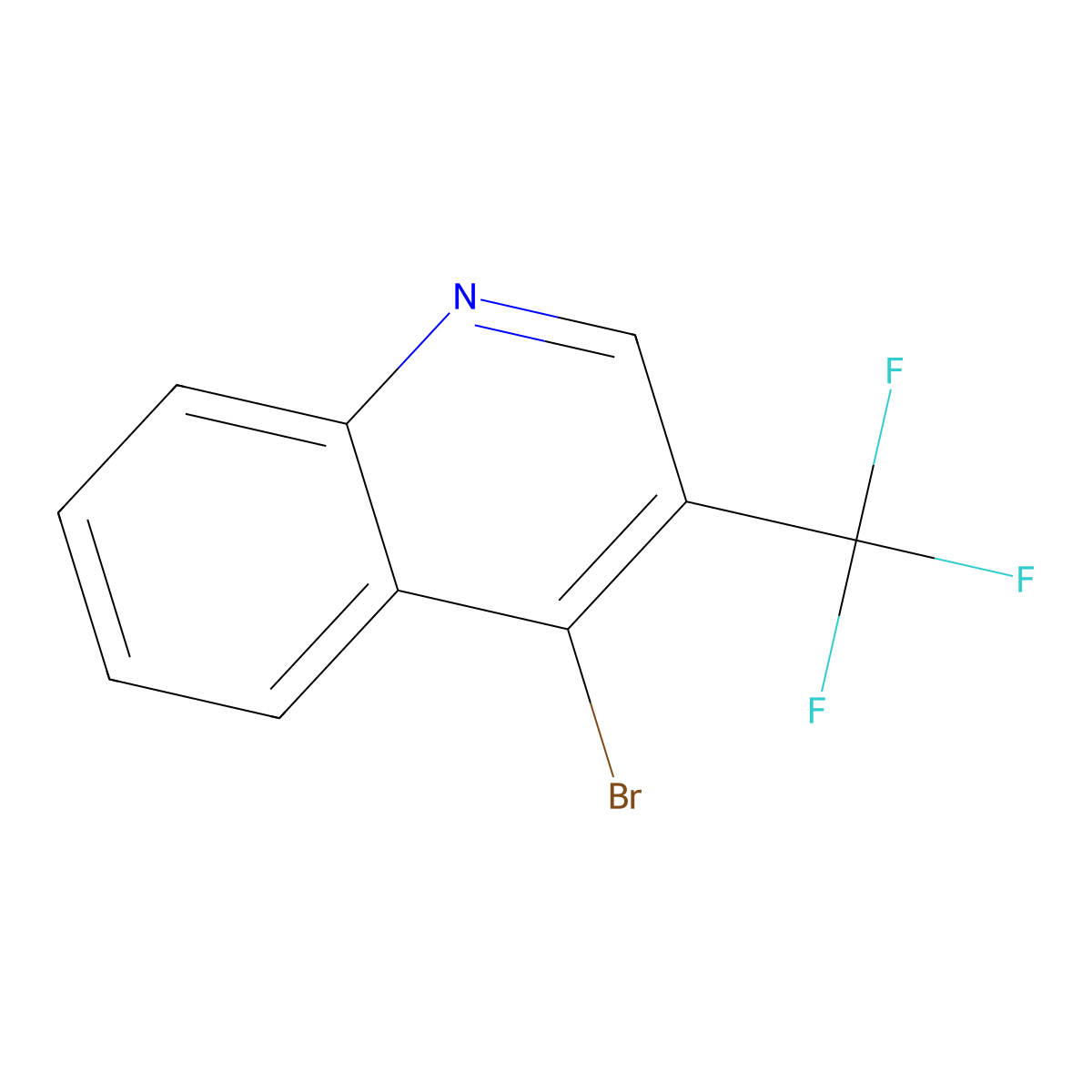 4-Bromo-3-(trifluoromethyl)quinoline molecular structure, CAS 590371-97-4