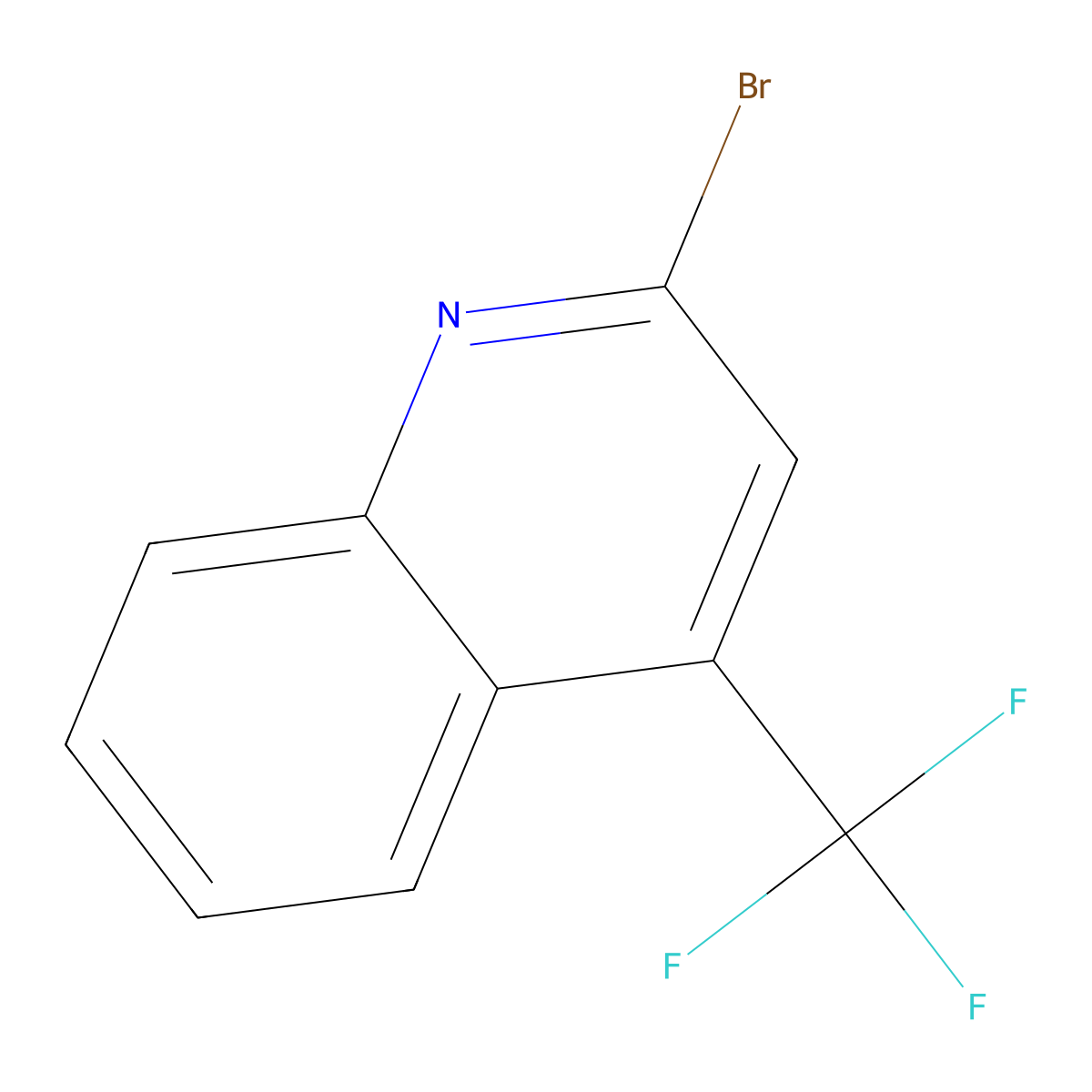 2-Bromo-4-(trifluoromethyl)quinoline molecular structure, CAS 590372-17-1