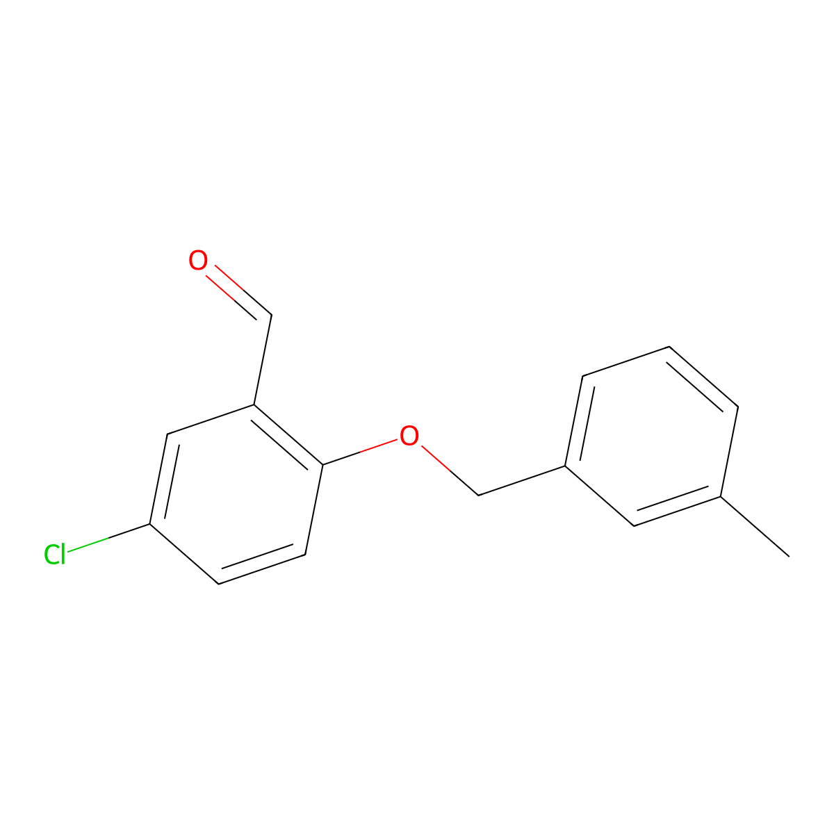 5-Chloro-2-[(3-methylbenzyl)oxy]benzaldehyde molecular structure, CAS 590376-26-4