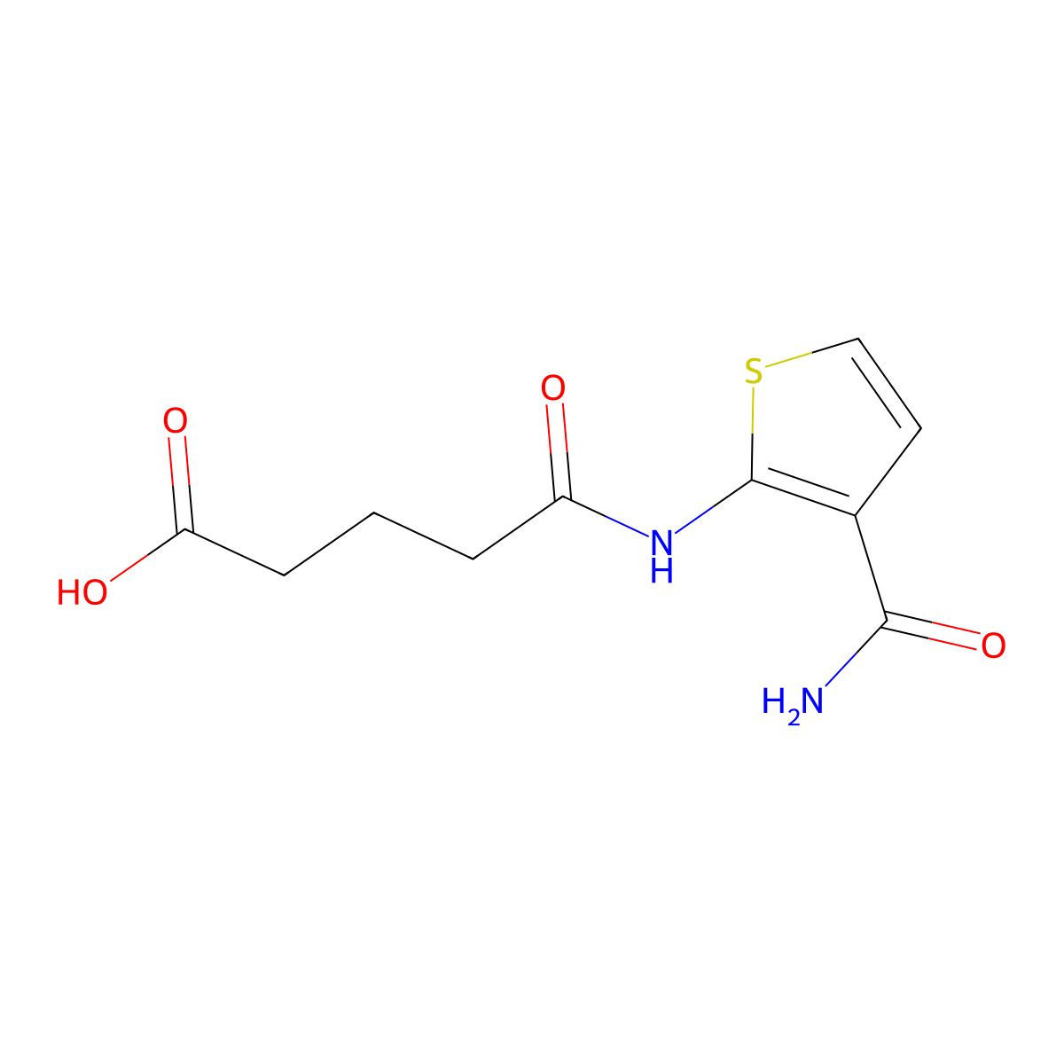 4-[(3-carbamoylthiophen-2-yl)carbamoyl]butanoic Acid molecular structure, CAS 590376-37-7