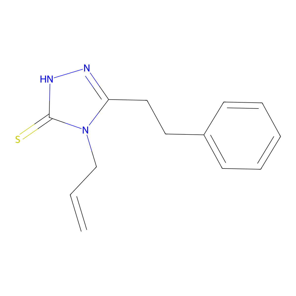 4-allyl-5-(2-phenylethyl)-4H-1,2,4-triazole-3-thiol molecular structure, CAS 590376-39-9