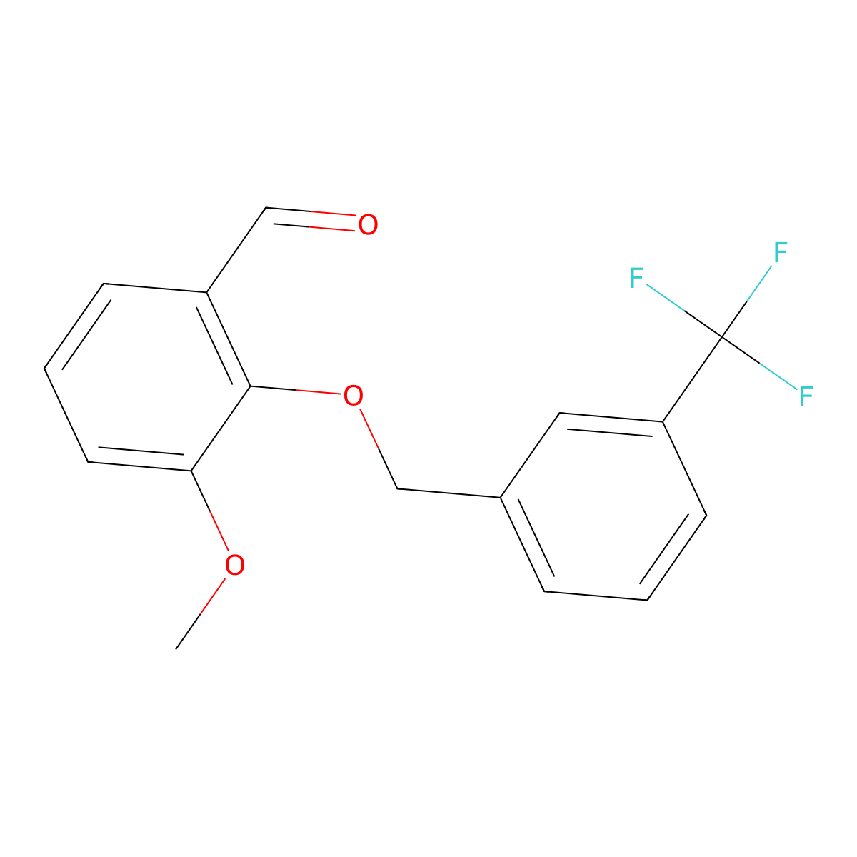 3-Methoxy-2-{[3-(trifluoromethyl)benzyl]oxy}benzaldehyde molecular structure, CAS 590376-46-8