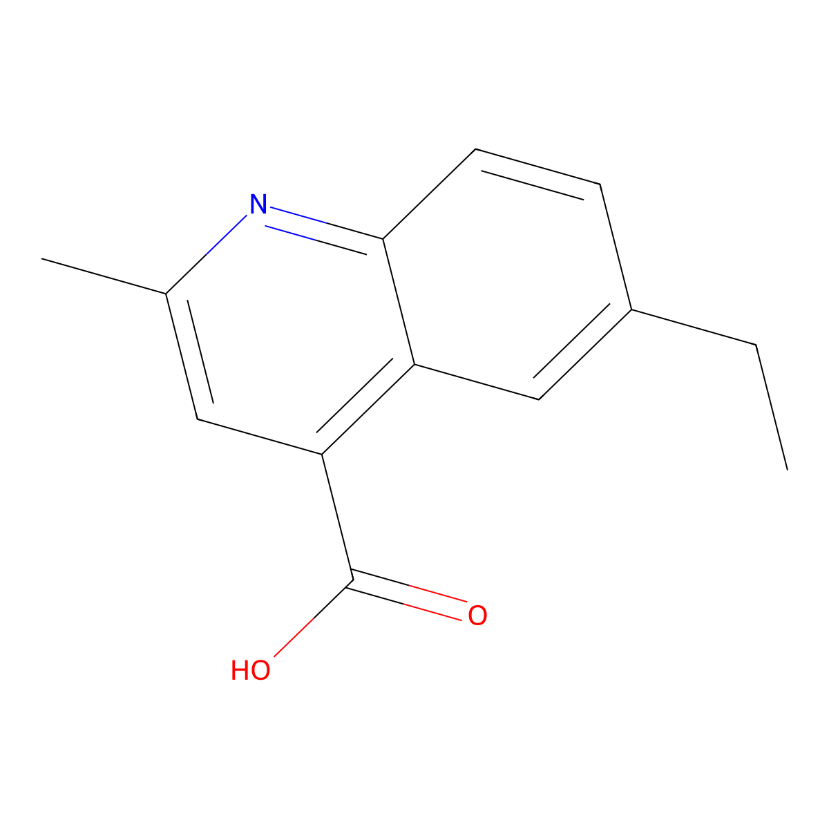 6-Ethyl-2-methylquinoline-4-carboxylic acid molecular structure, CAS 590376-60-6