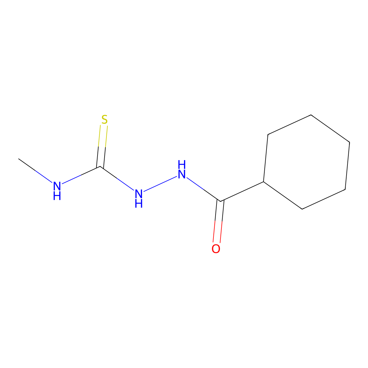 1-(Cyclohexanecarbonylamino)-3-methylthiourea molecular structure, CAS 590376-63-9