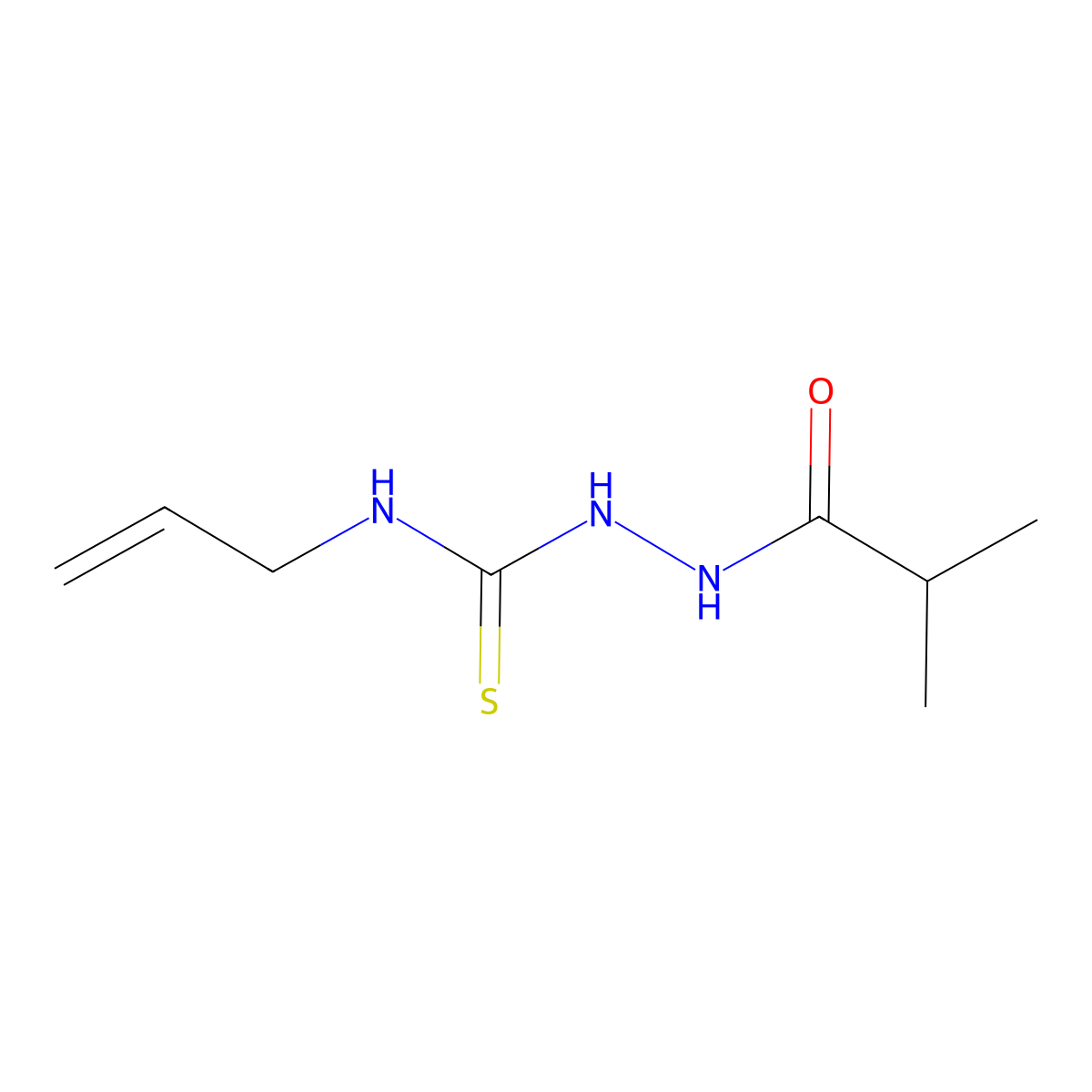 1-(2-Methylpropanoylamino)-3-prop-2-enylthiourea molecular structure, CAS 590376-66-2