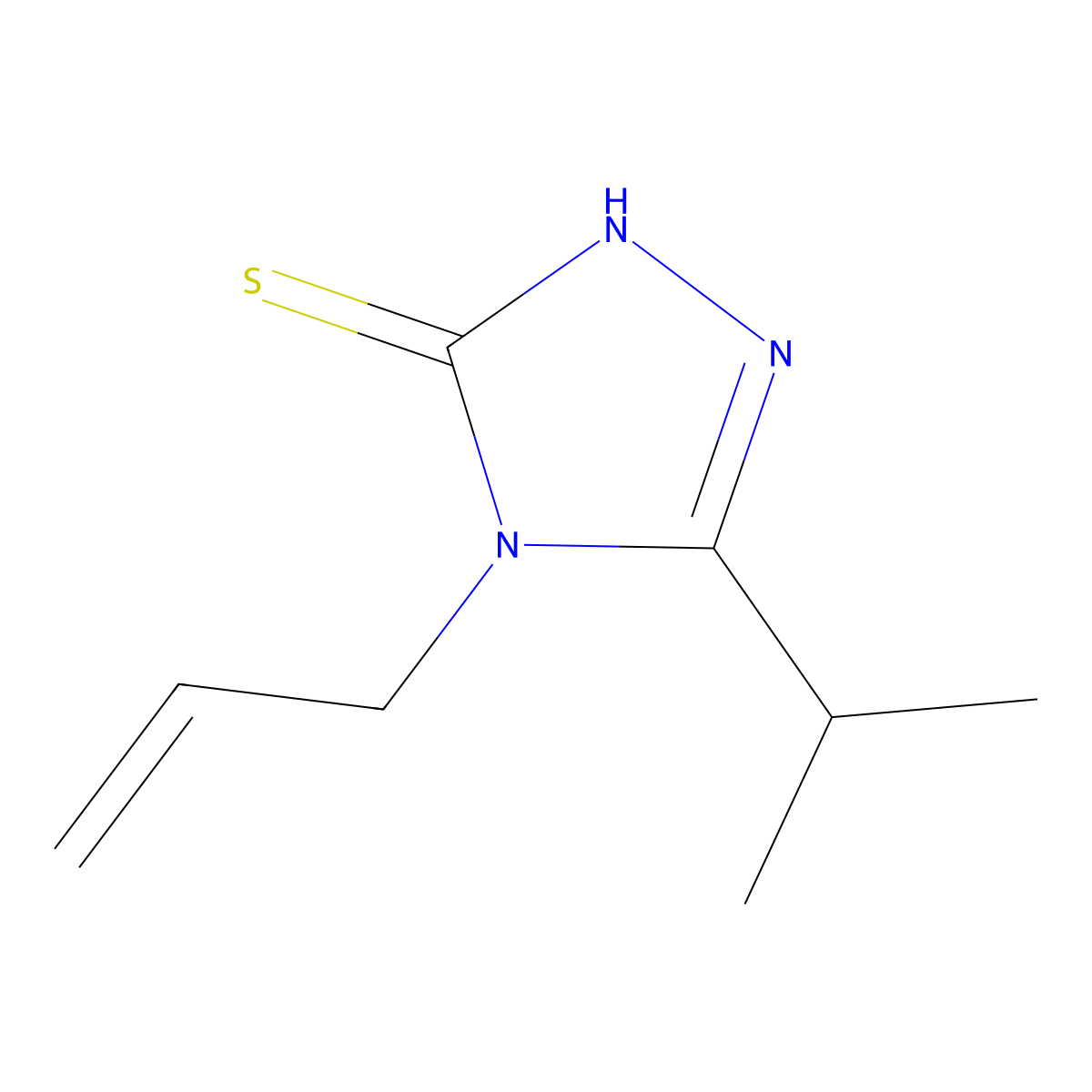 4-allyl-5-isopropyl-4H-1,2,4-triazole-3-thiol molecular structure, CAS 590376-67-3