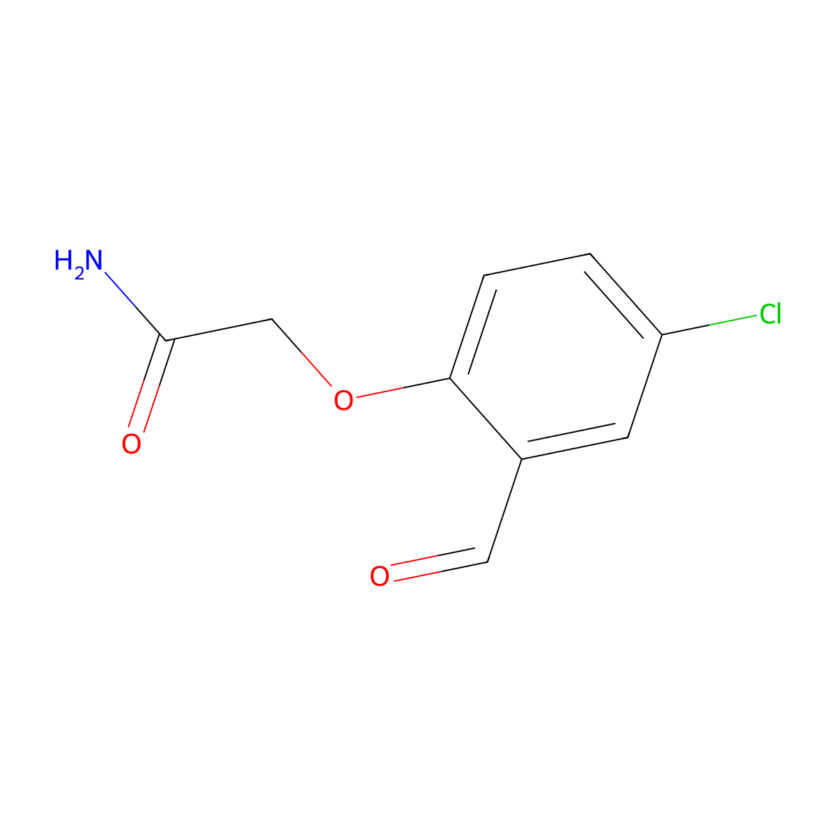 2-(4-Chloro-2-formylphenoxy)acetamide molecular structure, CAS 590376-72-0