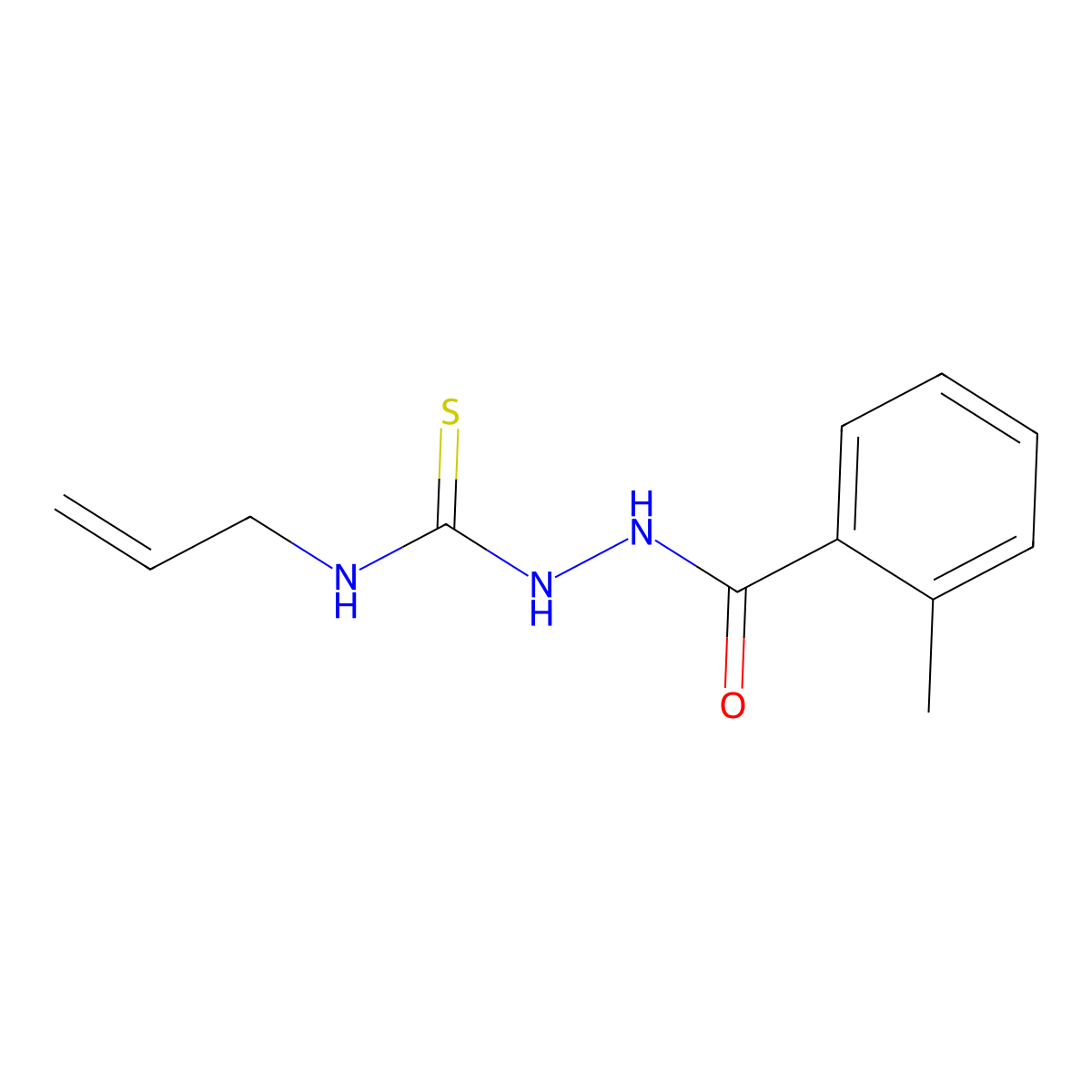 2-[(2-methylphenyl)carbonyl]-N-(prop-2-en-1-yl)hydrazinecarbothioamide molecular structure, CAS 590376-87-7