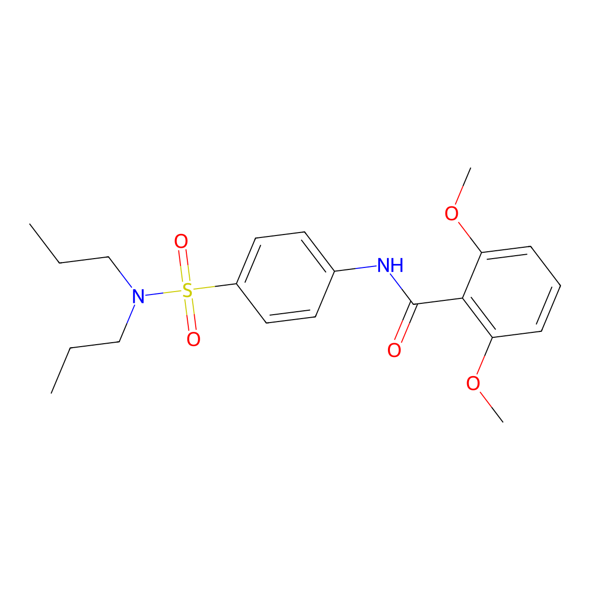 N-[4-(dipropylsulfamoyl)phenyl]-2,6-dimethoxybenzamide molecular structure, CAS 590377-01-8