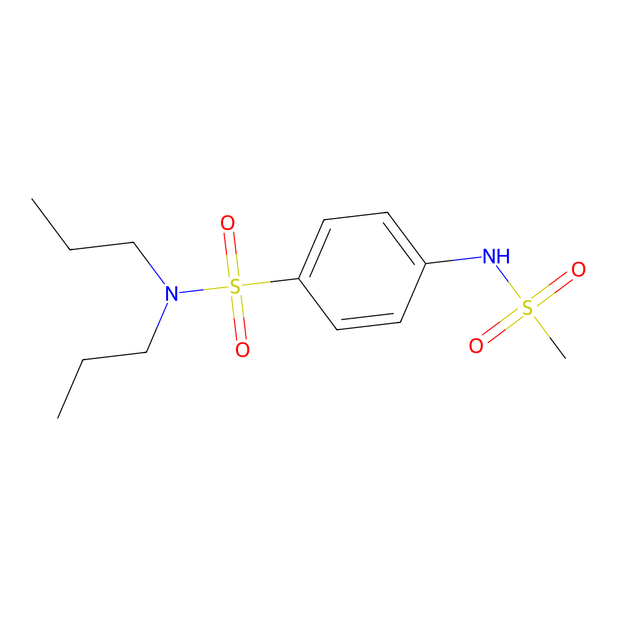 4-[(methylsulfonyl)amino]-N,N-dipropylbenzenesulfonamide molecular structure, CAS 590377-08-5