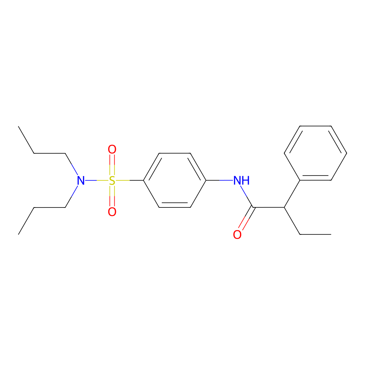 N-[4-(dipropylsulfamoyl)phenyl]-2-phenylbutanamide molecular structure, CAS 590377-53-0