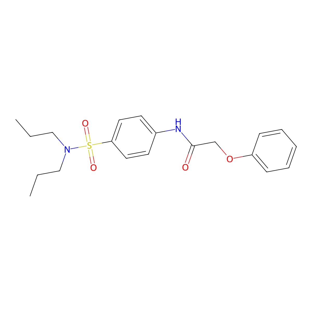 N-[4-(dipropylsulfamoyl)phenyl]-2-phenoxyacetamide molecular structure, CAS 590377-70-1