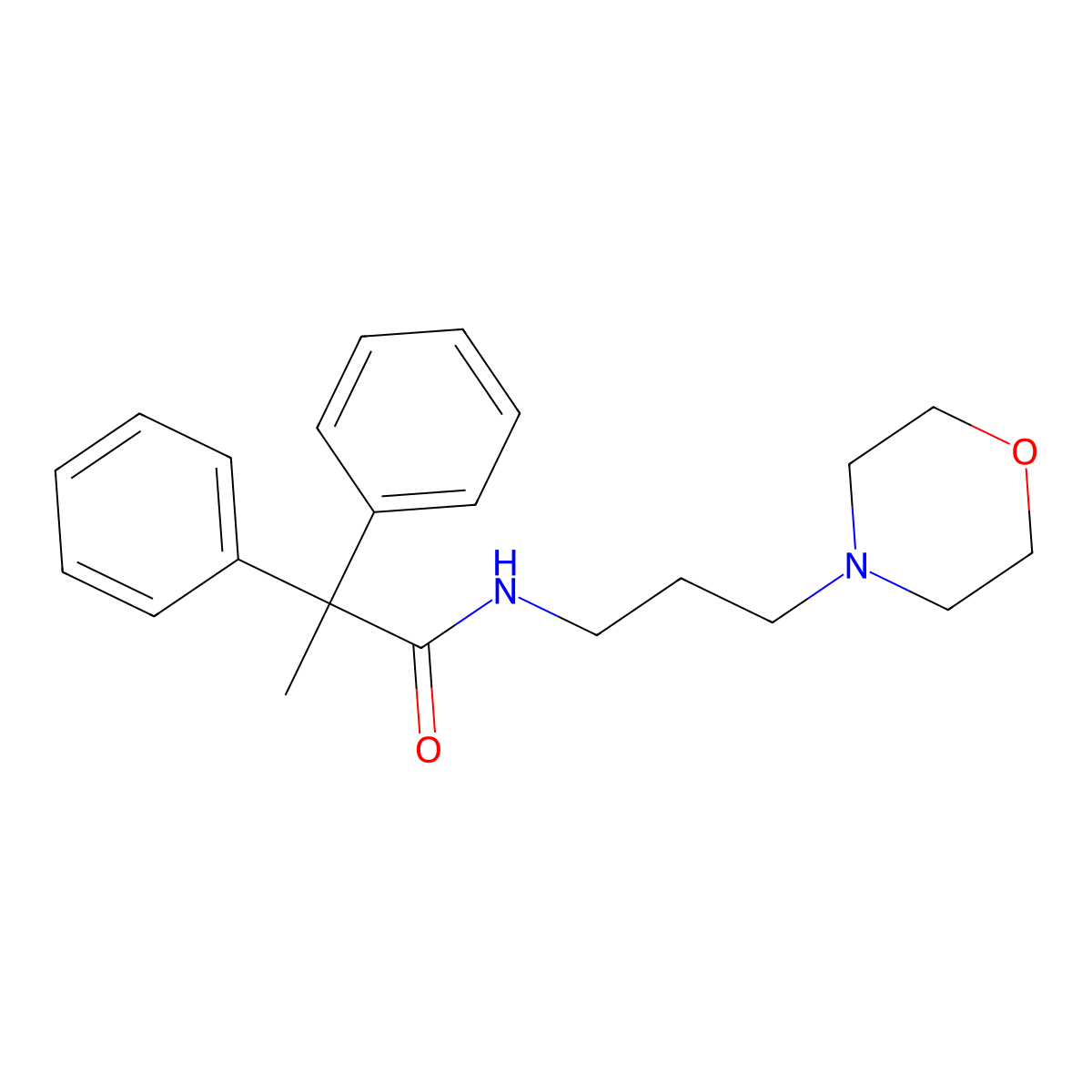N-(3-morpholin-4-ylpropyl)-2,2-diphenylpropanamide molecular structure, CAS 590380-88-4