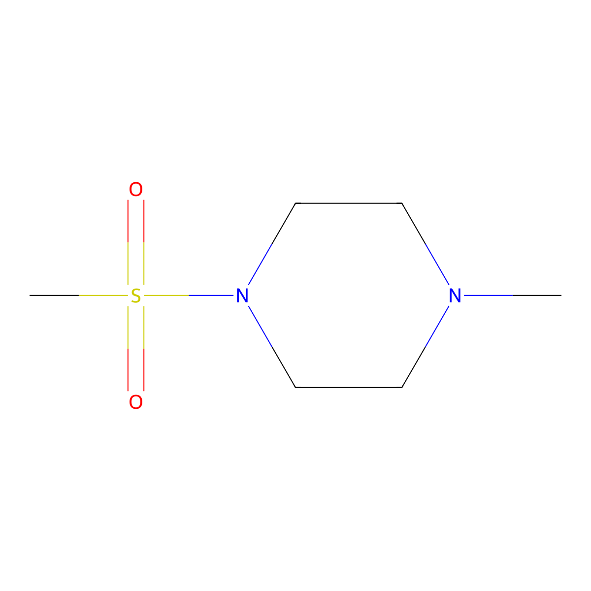 1-(Methanesulfonyl)-4-methylpiperazine molecular structure, CAS 59039-17-7