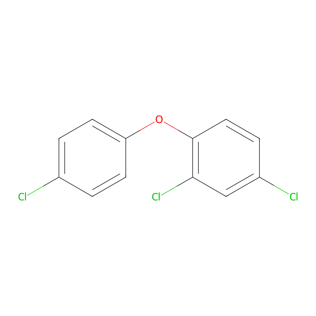 2,4,4'-Trichlorodiphenyl ether molecular structure, CAS 59039-21-3