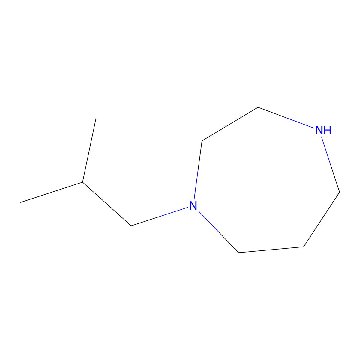 1-(2-Methylpropyl)-1,4-diazepane molecular structure, CAS 59039-62-2