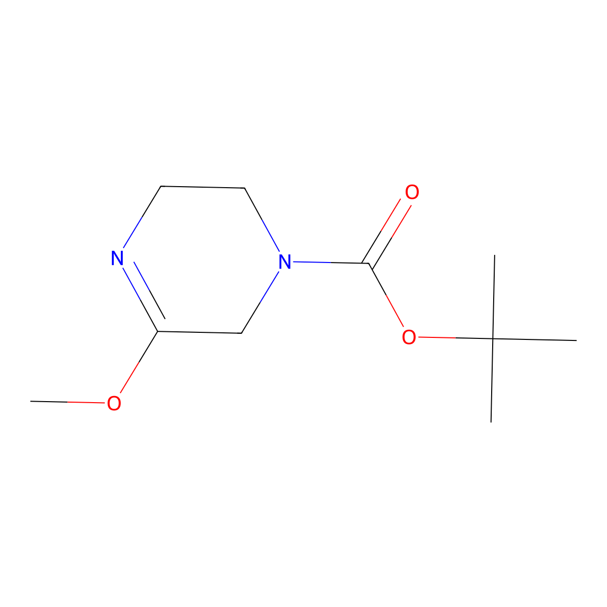 Tert-butyl 5-methoxy-1,2,3,6-tetrahydropyrazine-1-carboxylate molecular structure, CAS 590390-31-1