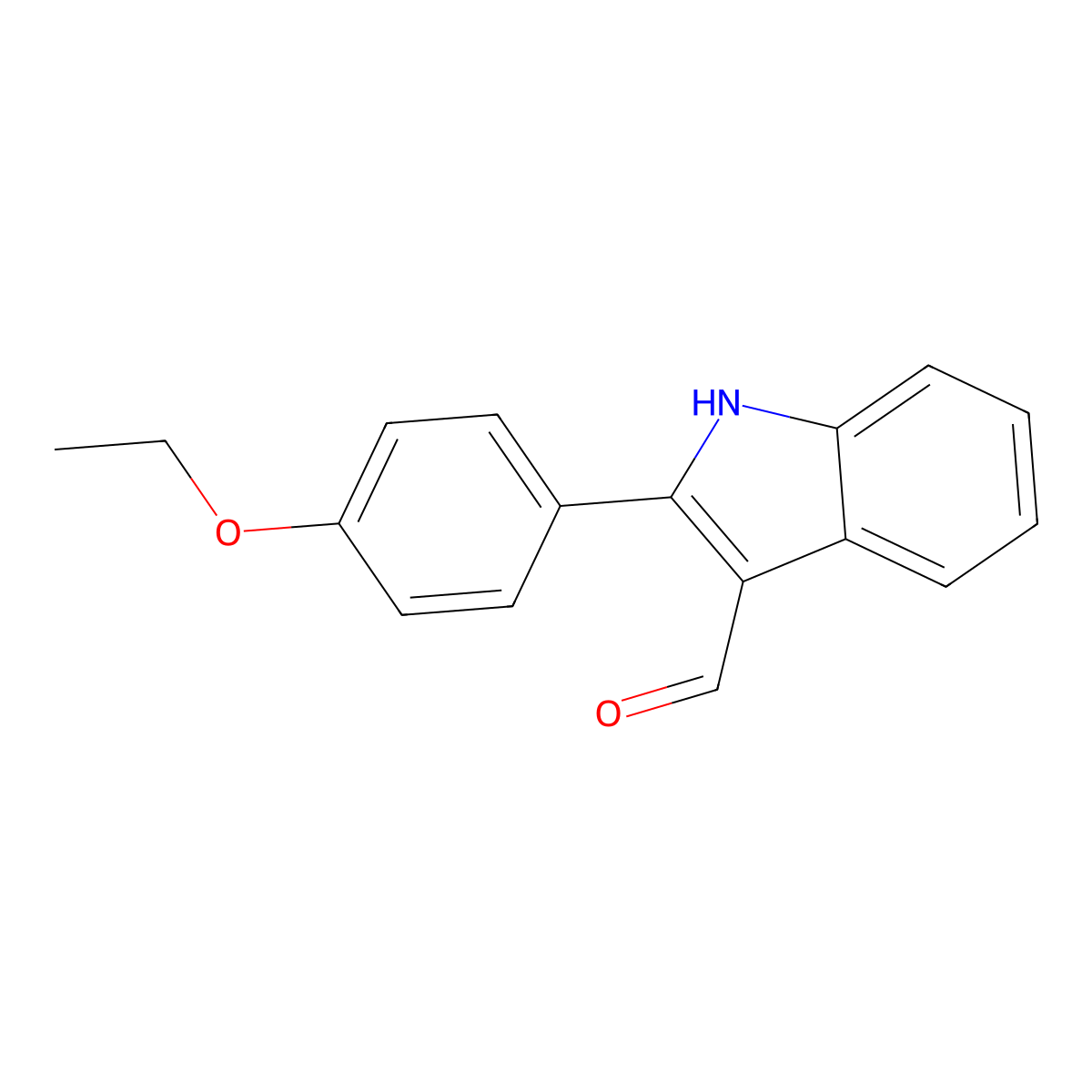 2-(4-ethoxyphenyl)-1H-indole-3-carbaldehyde molecular structure, CAS 590390-81-1