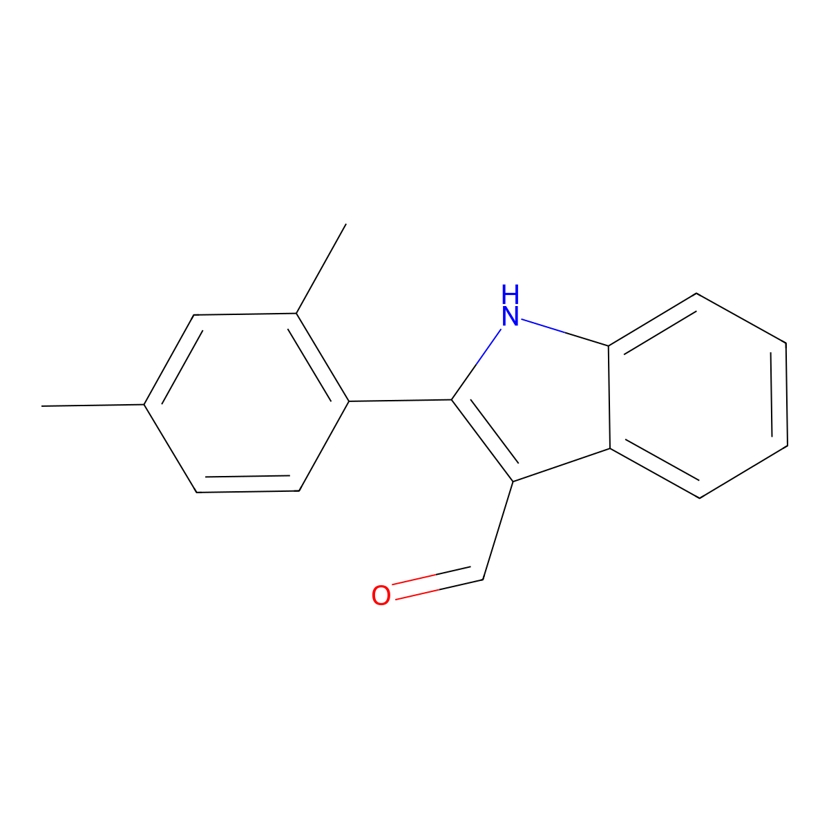2-(2,4-dimethylphenyl)-1H-indole-3-carbaldehyde molecular structure, CAS 590390-99-1