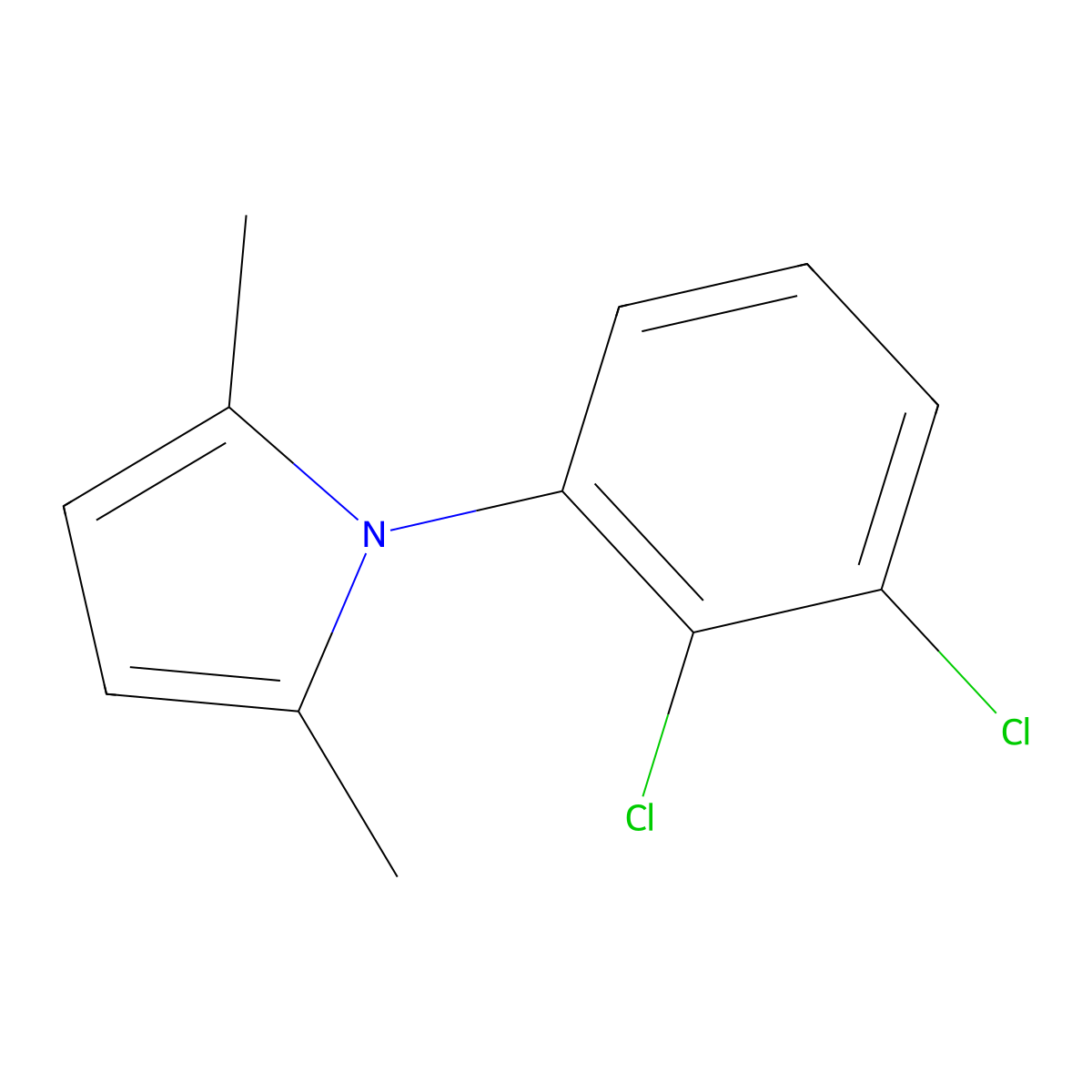 1-(2,3-dichlorophenyl)-2,5-dimethyl-1H-pyrrole molecular structure, CAS 590394-79-9