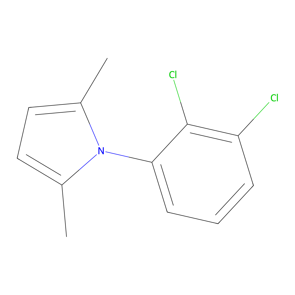 1-(2,3-dichlorophenyl)-2,5-dimethyl-1H-pyrrole molecular structure, CAS 590394-79-9