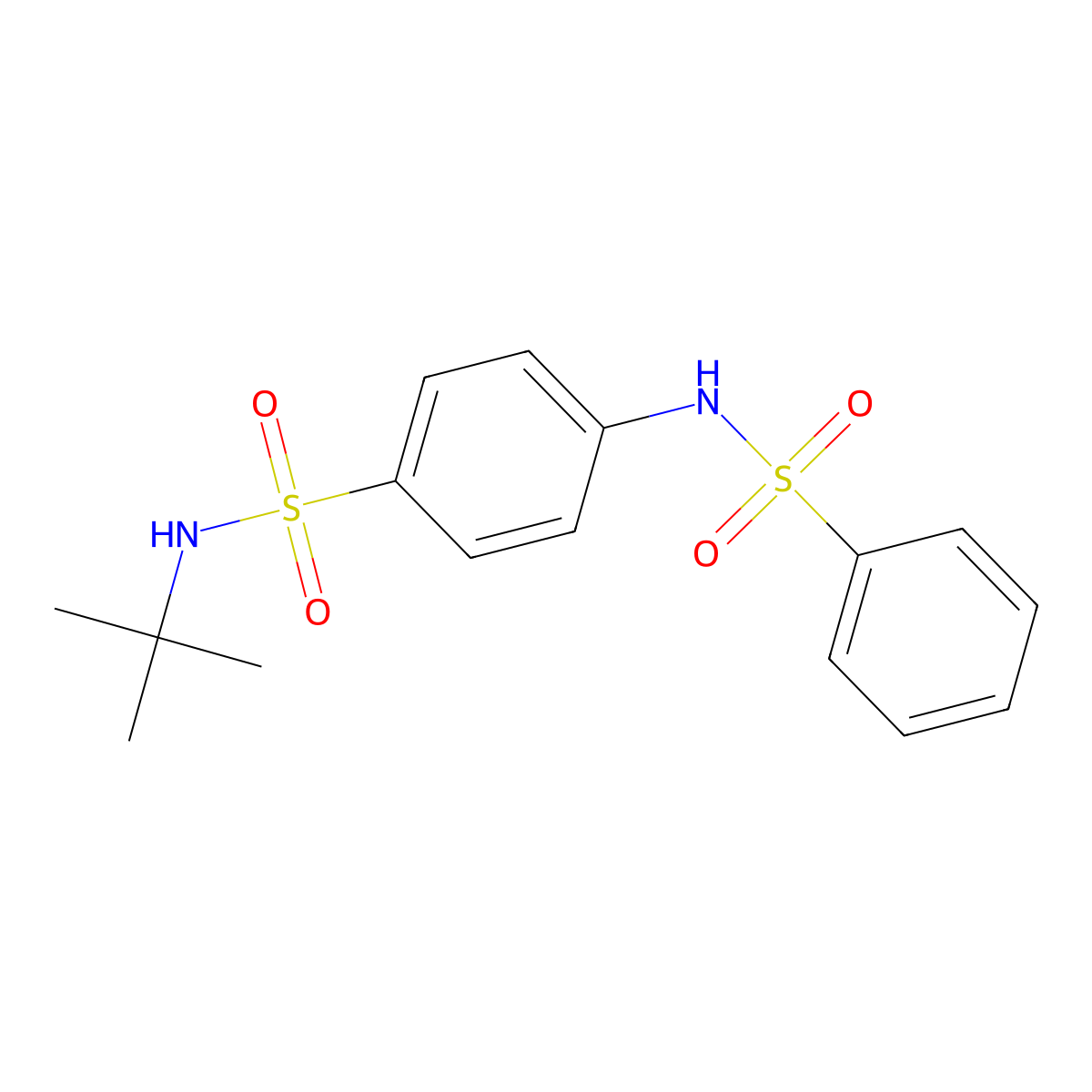 4-(benzenesulfonamido)-N-tert-butylbenzenesulfonamide molecular structure, CAS 590398-57-5