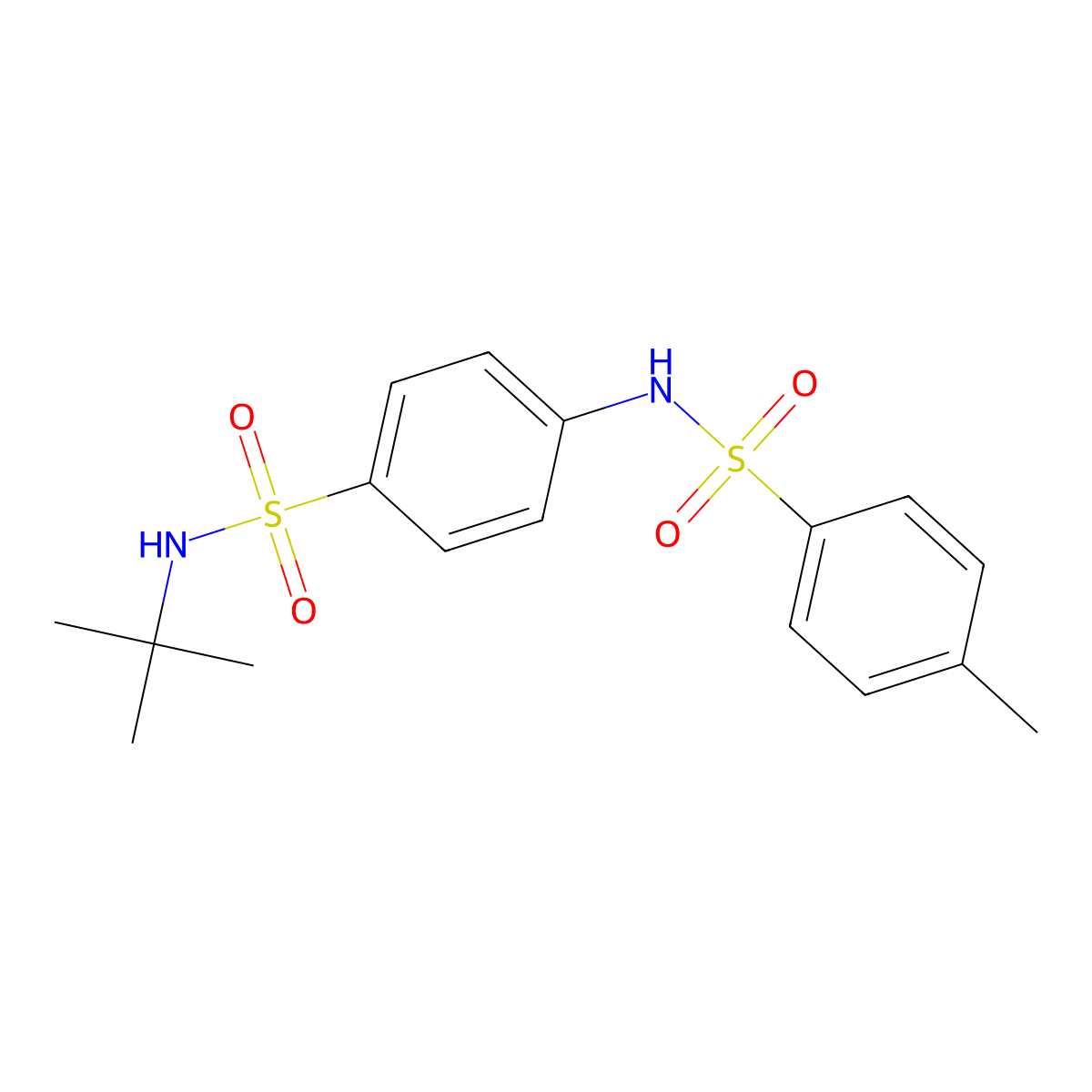 N-[4-(tert-butylsulfamoyl)phenyl]-4-methylbenzenesulfonamide molecular structure, CAS 590398-59-7