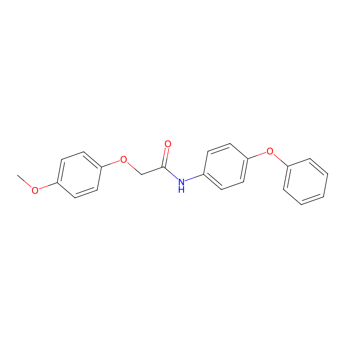 2-(4-methoxyphenoxy)-N-(4-phenoxyphenyl)acetamide molecular structure, CAS 590399-91-0