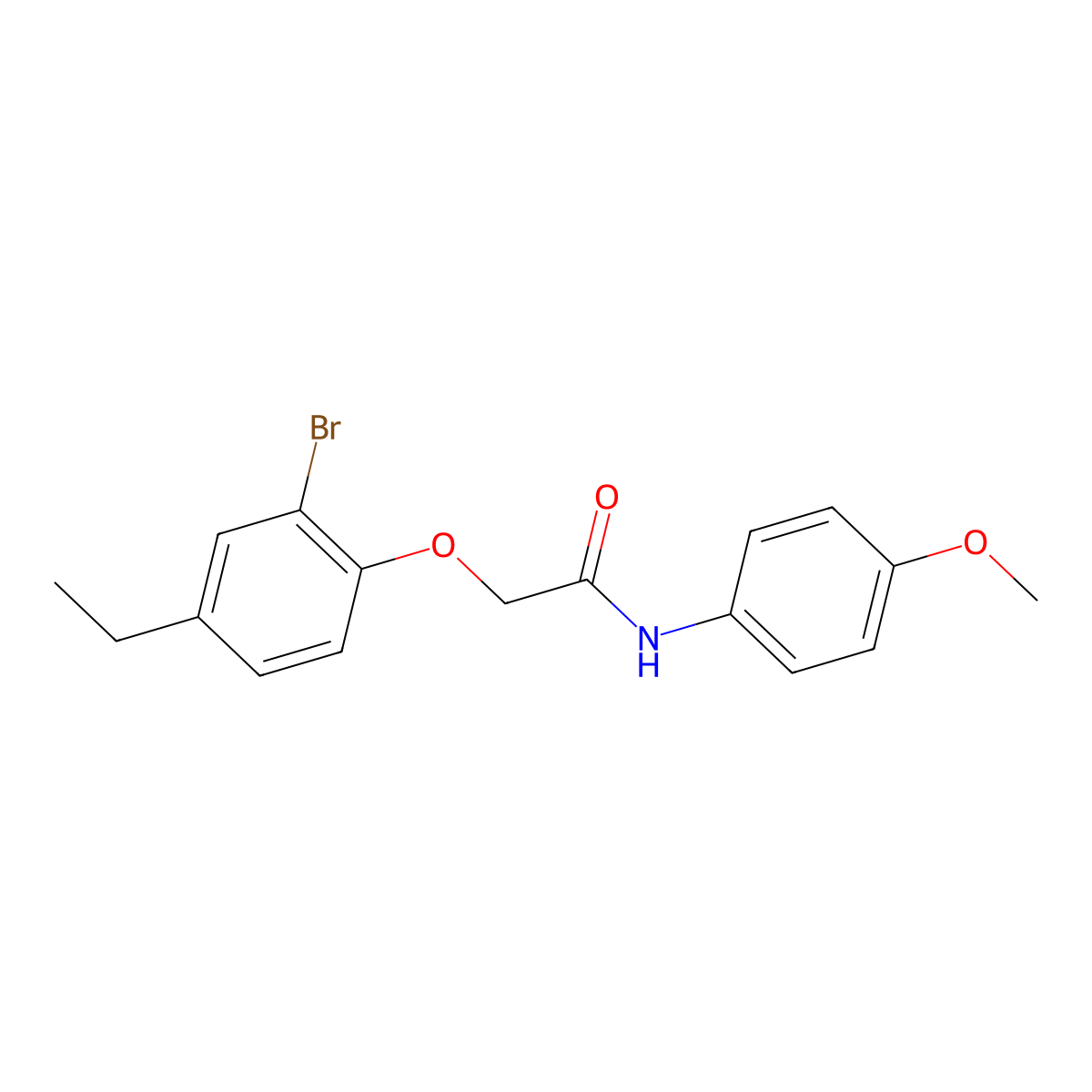 2-(2-bromo-4-ethylphenoxy)-N-(4-methoxyphenyl)acetamide molecular structure, CAS 590399-94-3