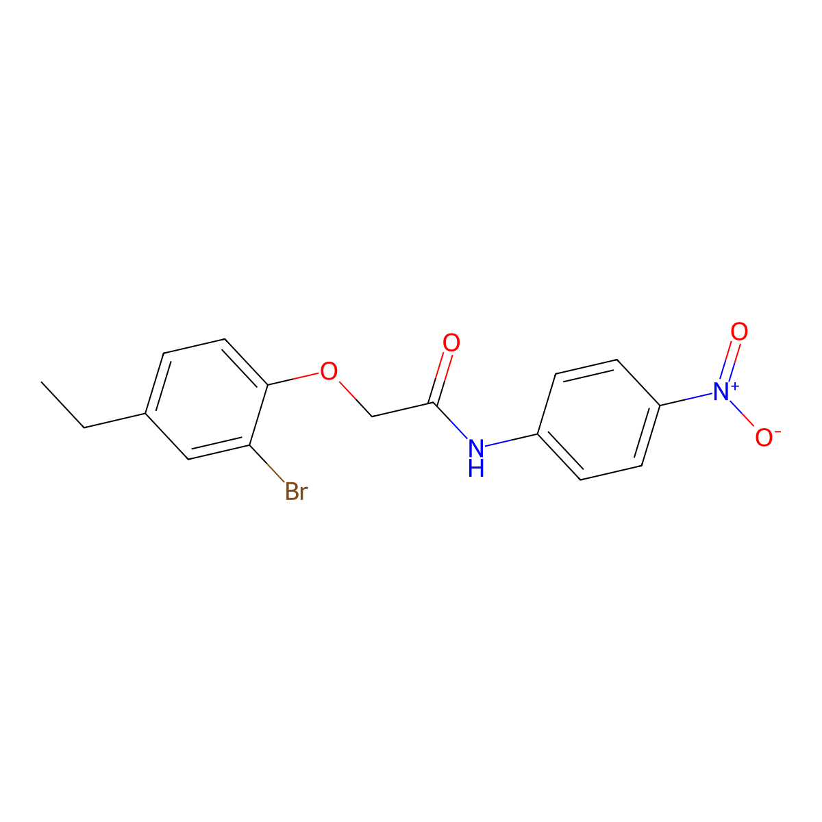 2-(2-bromo-4-ethylphenoxy)-N-(4-nitrophenyl)acetamide molecular structure, CAS 590399-96-5