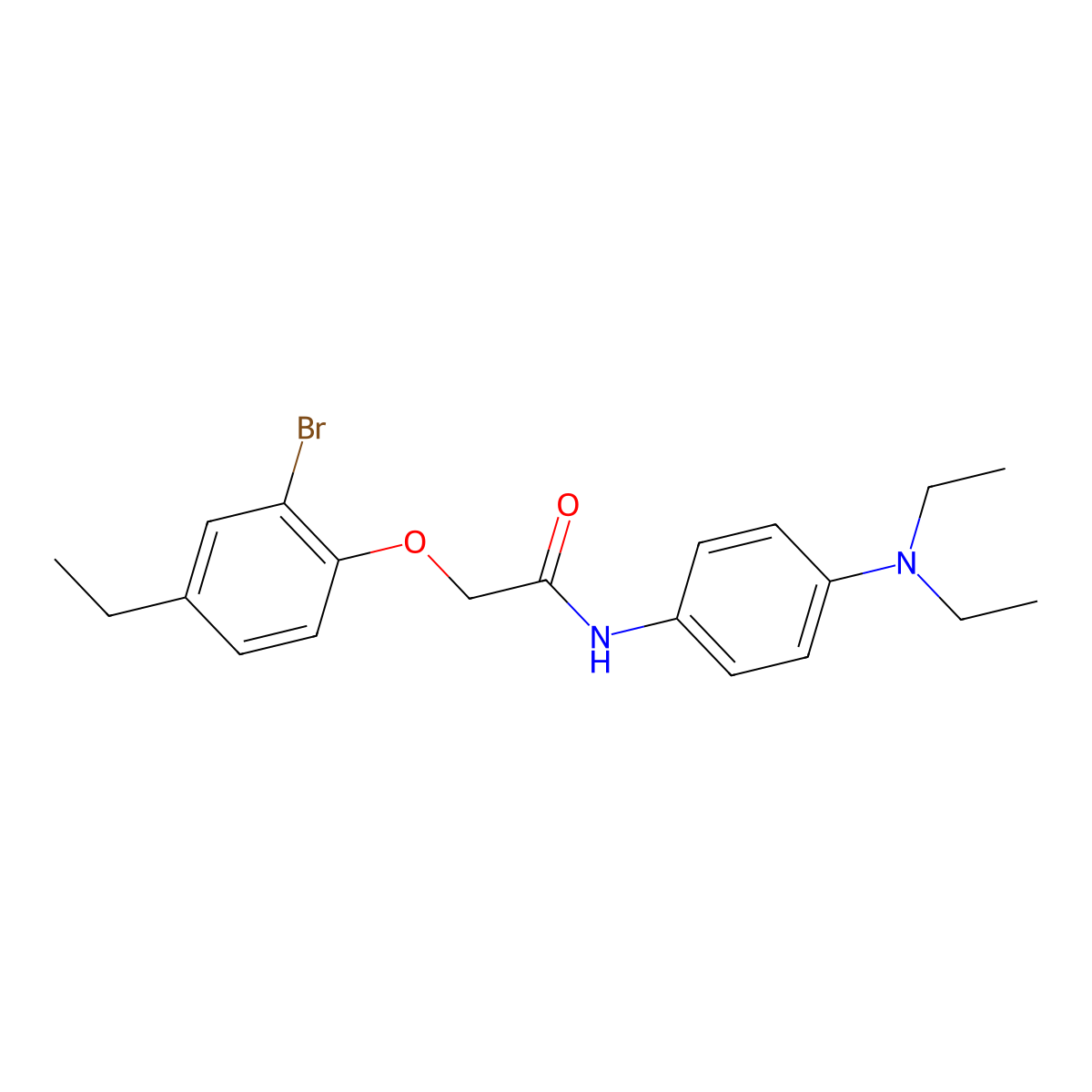 2-(2-bromo-4-ethylphenoxy)-N-[4-(diethylamino)phenyl]acetamide molecular structure, CAS 590399-98-7