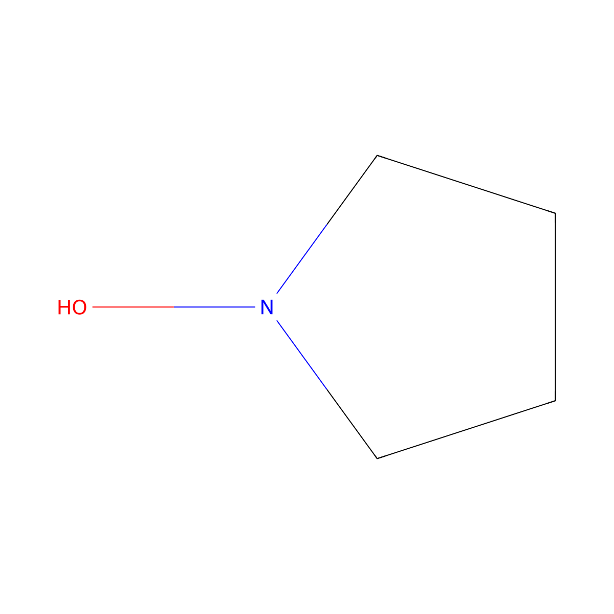 1-Hydroxypyrrolidine molecular structure, CAS 5904-62-1
