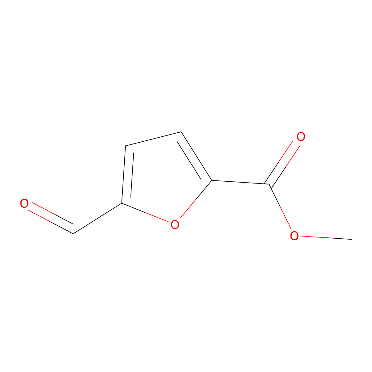 Methyl 5-formylfuran-2-carboxylate molecular structure, CAS 5904-71-2