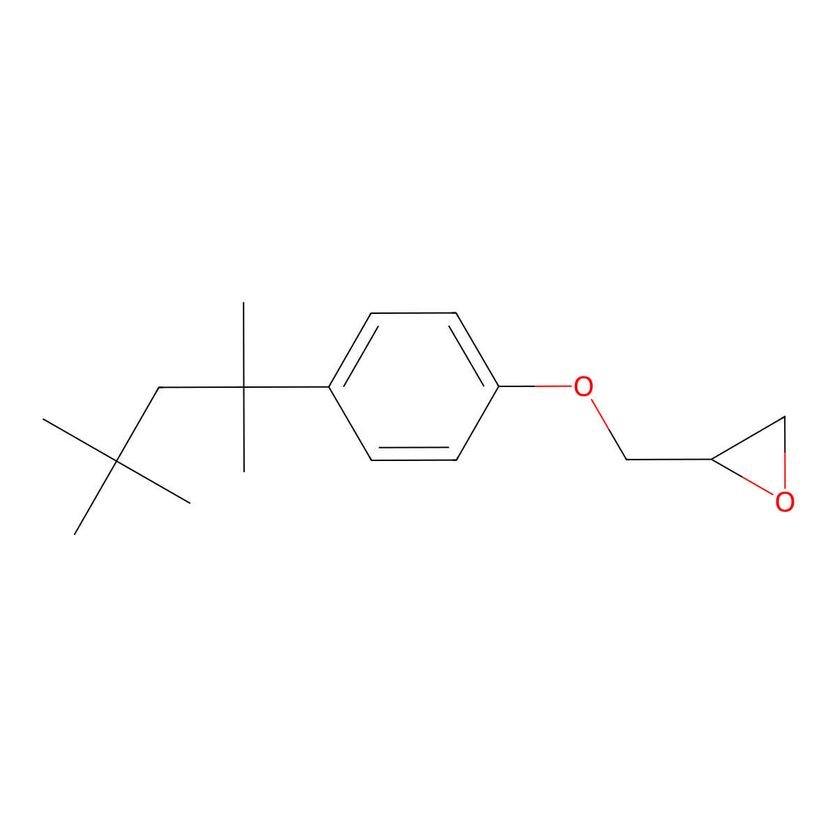 2-{[4-(1,1,3,3-Tetramethylbutyl)phenoxy]methyl}oxirane molecular structure, CAS 5904-85-8