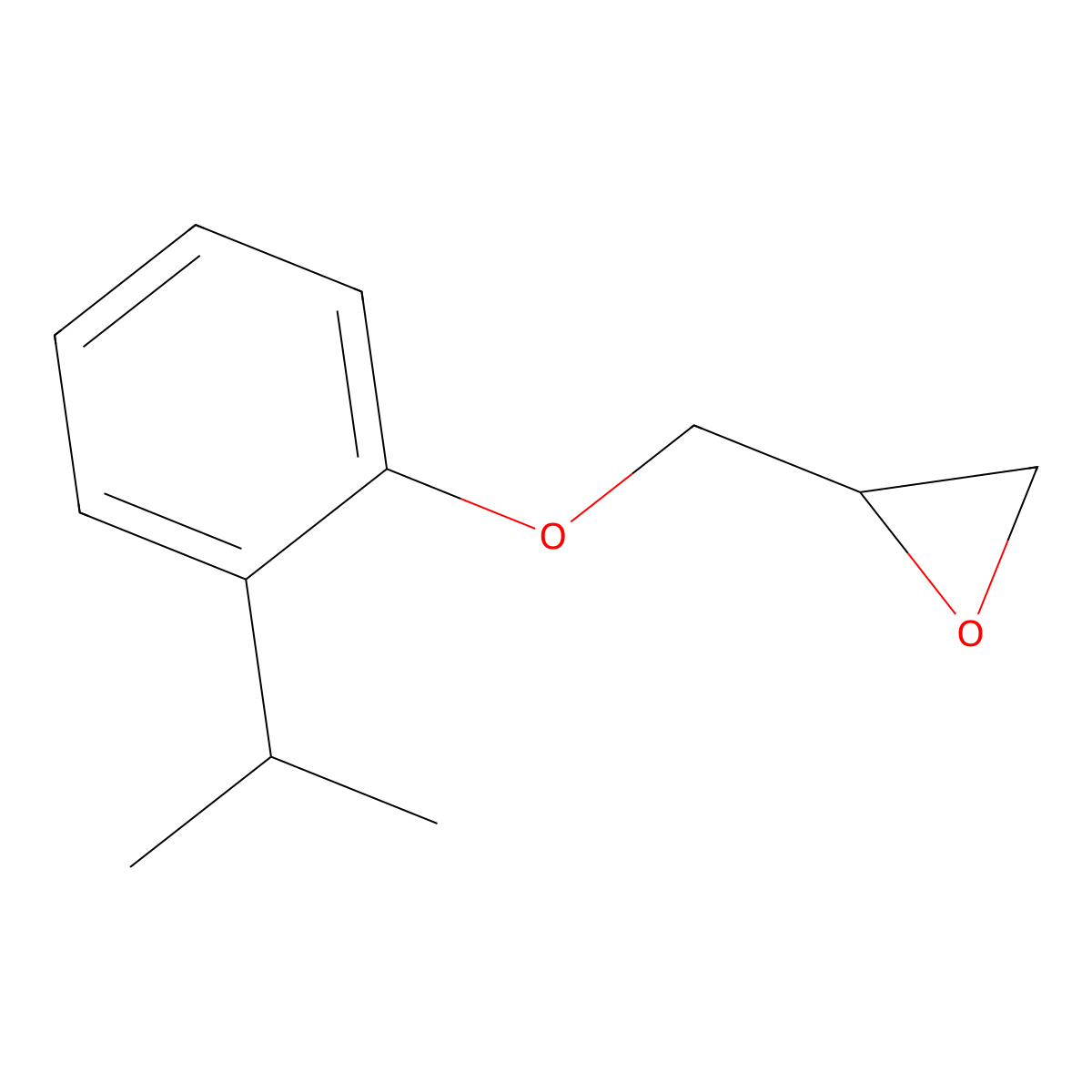 2-((2-(Propan-2-yl)phenoxy)methyl)oxirane molecular structure, CAS 5904-89-2