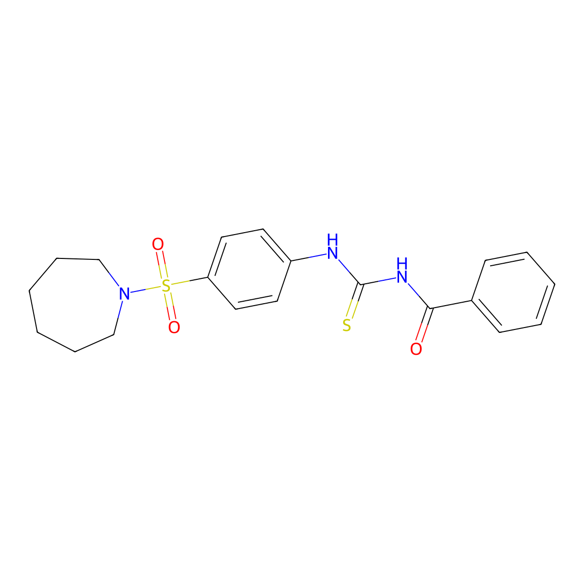 N-[4-(1-azepanylsulfonyl)phenyl]-N'-benzoylthiourea molecular structure, CAS 590400-02-5