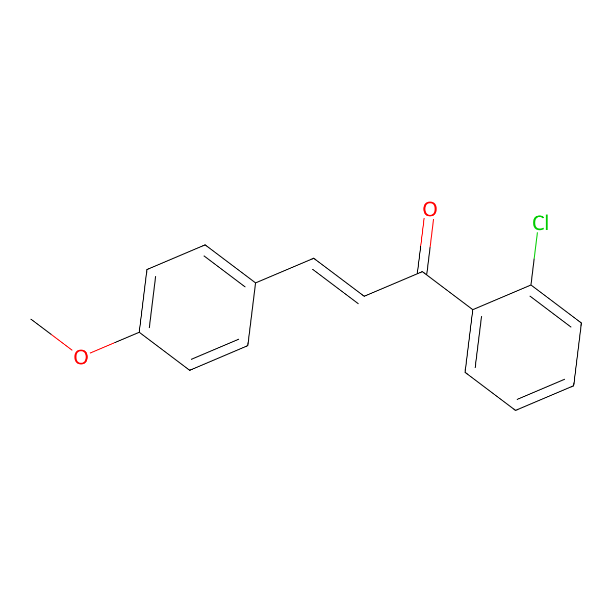 (E)-1-(2-chlorophenyl)-3-(4-methoxyphenyl)prop-2-en-1-one molecular structure, CAS 590401-42-6