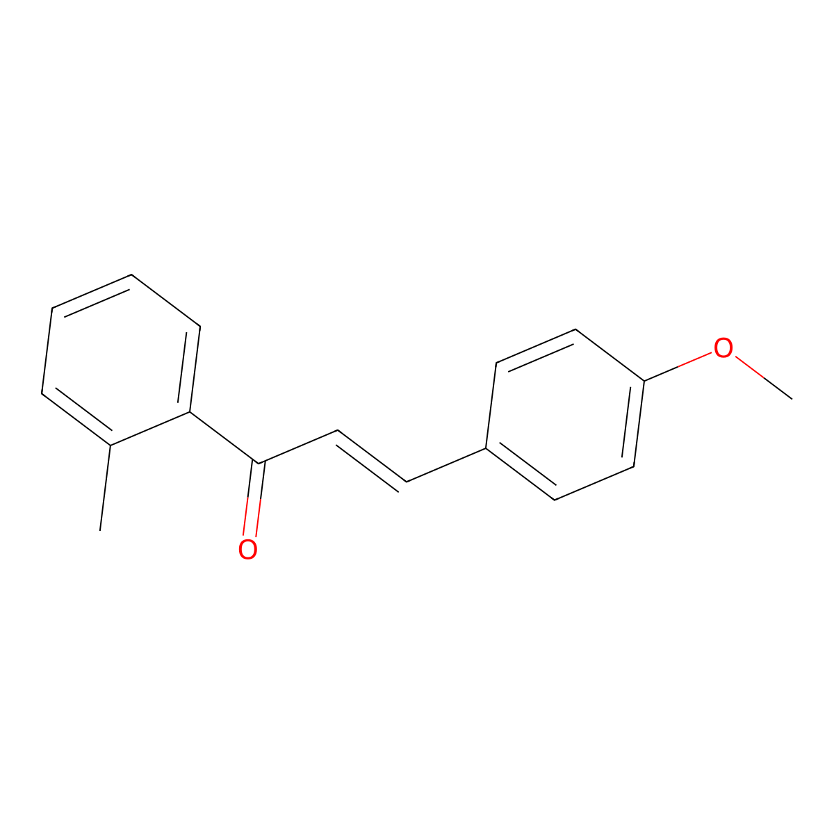 (2E)-3-(4-Methoxyphenyl)-1-(2-methylphenyl)prop-2-en-1-one molecular structure, CAS 590401-44-8