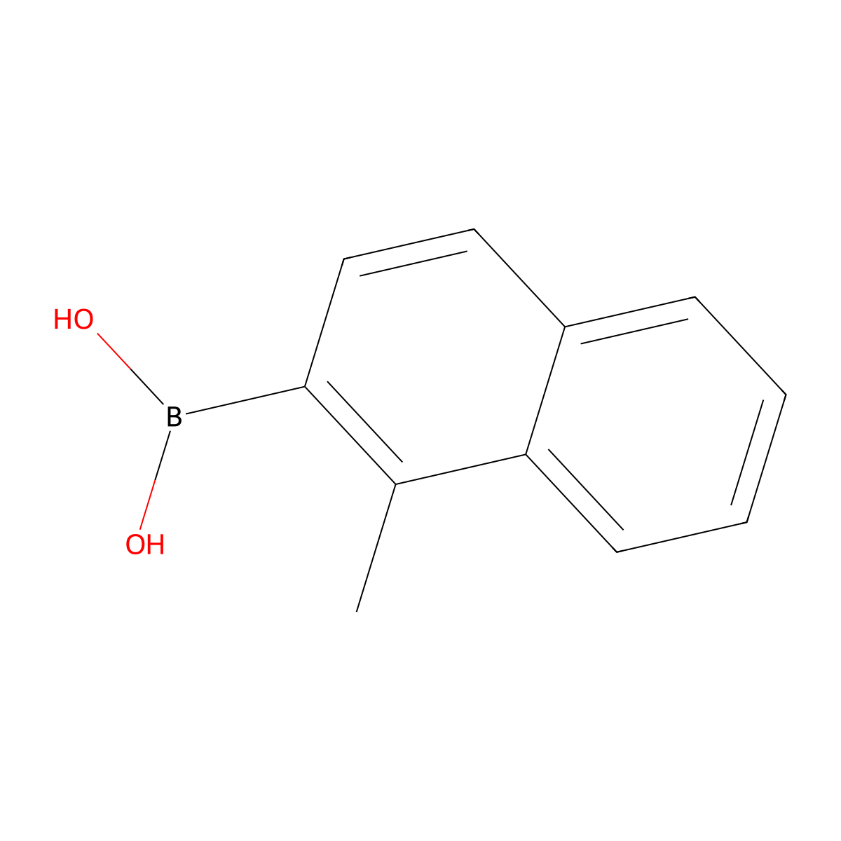(1-Methylnaphthalen-2-yl)boronic acid molecular structure, CAS 590401-47-1