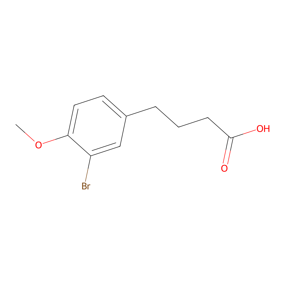 4-(3-Bromo-4-methoxyphenyl)butanoic acid molecular structure, CAS 590417-19-9