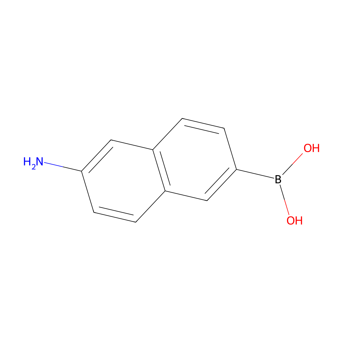 (6-Aminonaphthalen-2-yl)boronic acid molecular structure, CAS 590417-29-1