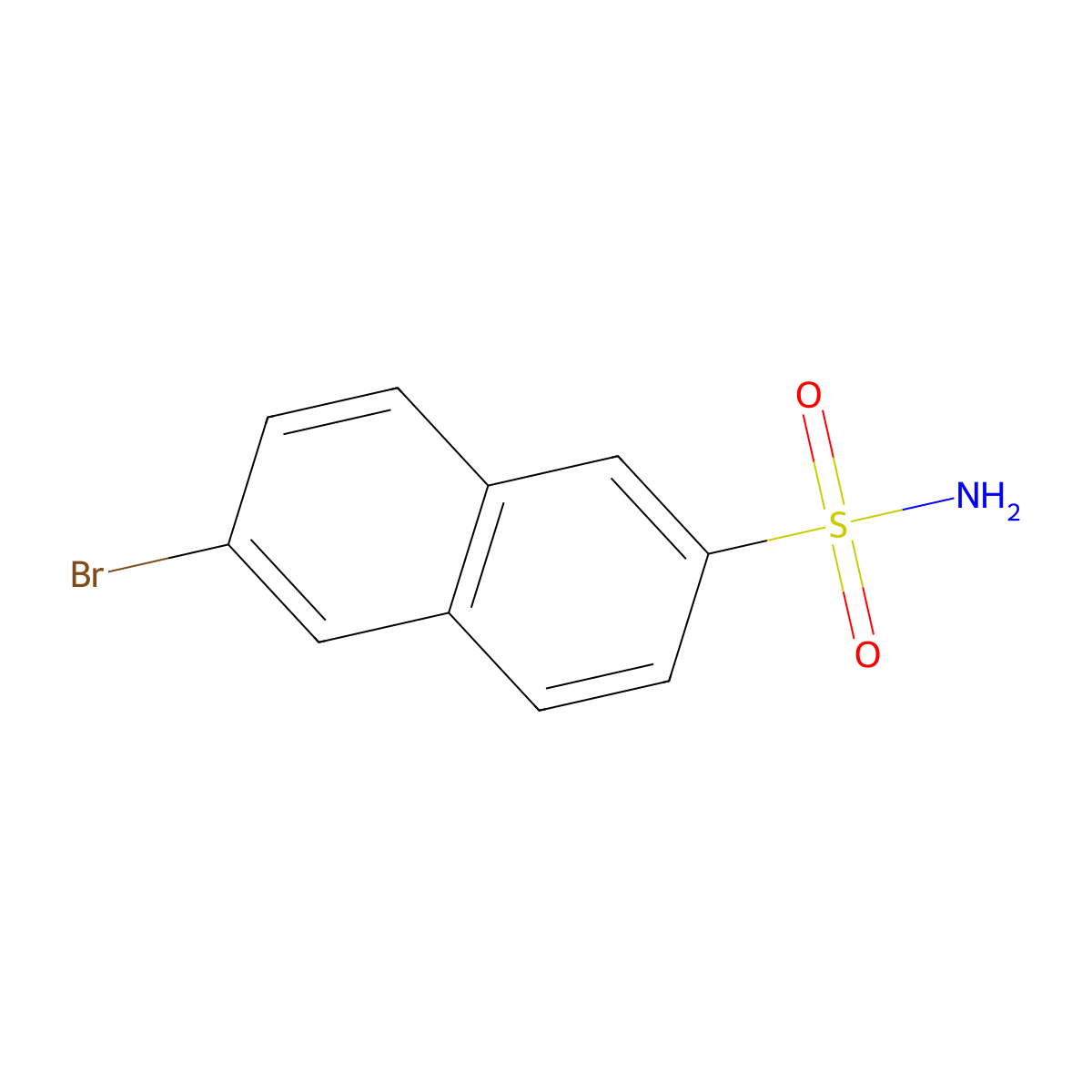 6-Bromonaphthalene-2-sulfonamide molecular structure, CAS 590417-34-8