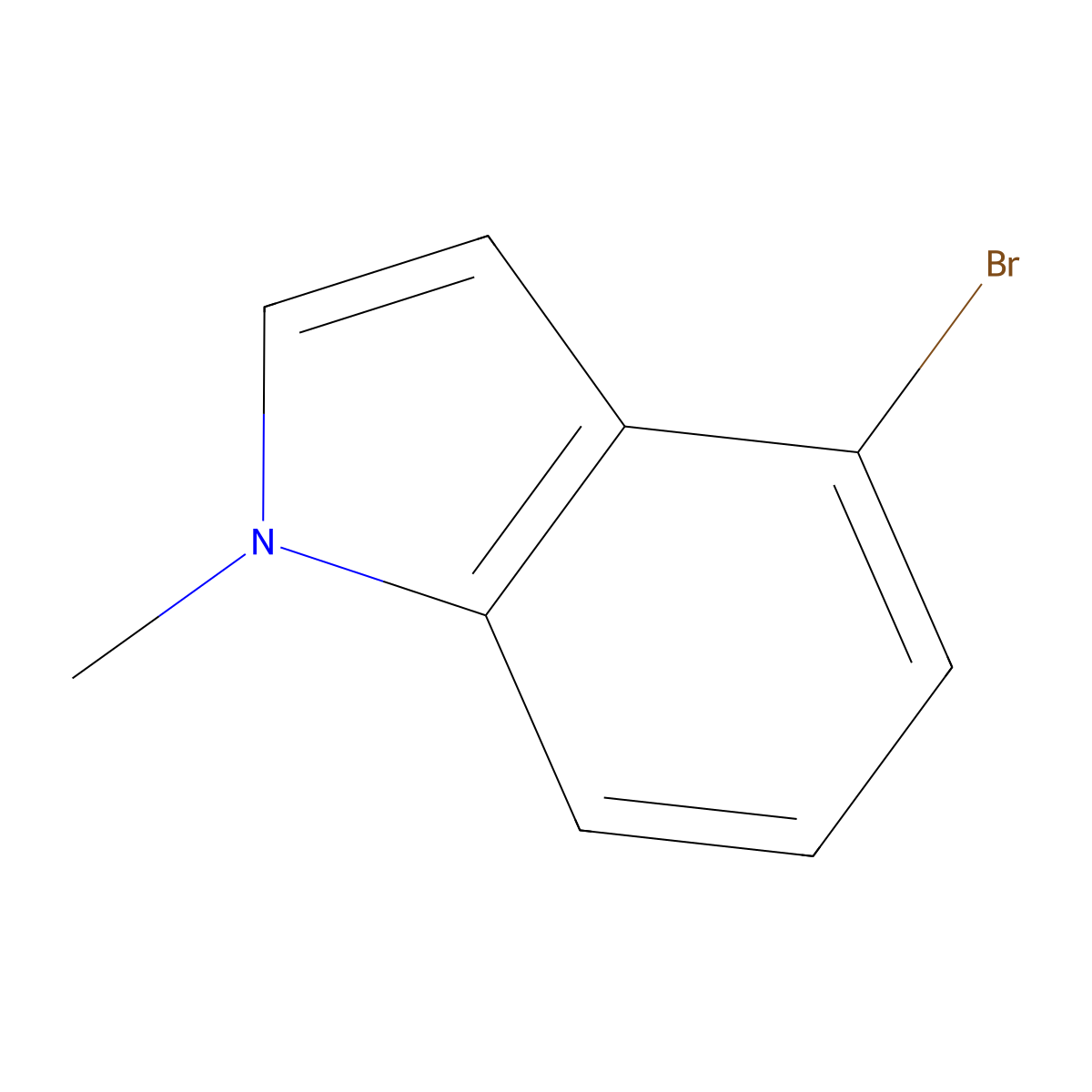 4-Bromo-1-methyl-1H-indole molecular structure, CAS 590417-55-3