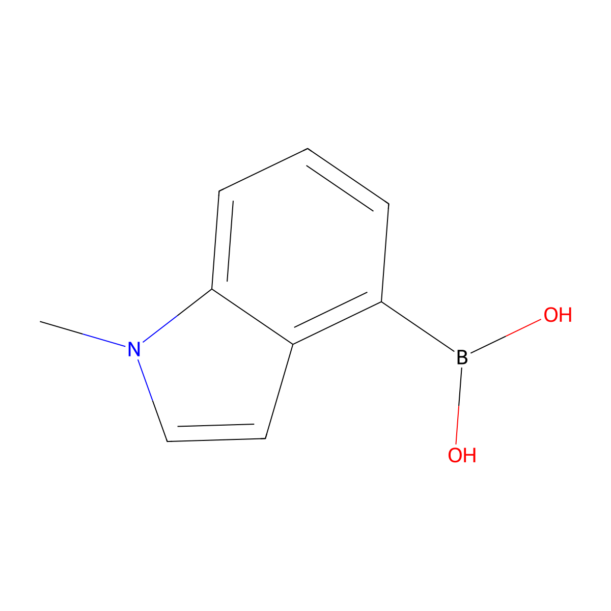 (1-Methyl-1H-indol-4-yl)boronic acid molecular structure, CAS 590417-56-4