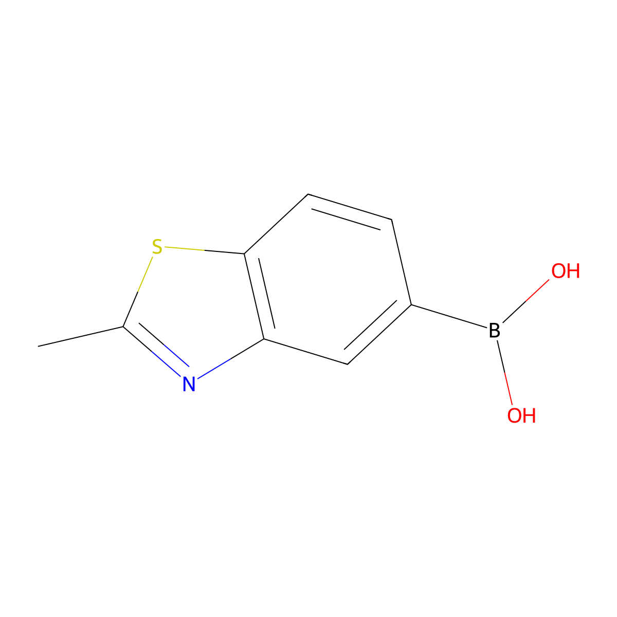 (2-Methyl-1,3-benzothiazol-5-yl)boronic acid molecular structure, CAS 590417-67-7