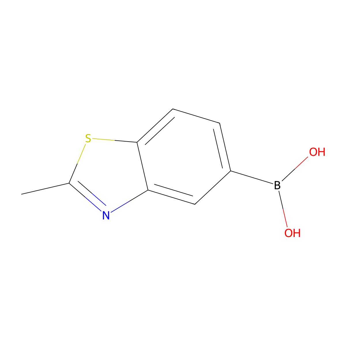 (2-Methyl-1,3-benzothiazol-5-yl)boronic acid molecular structure, CAS 590417-67-7