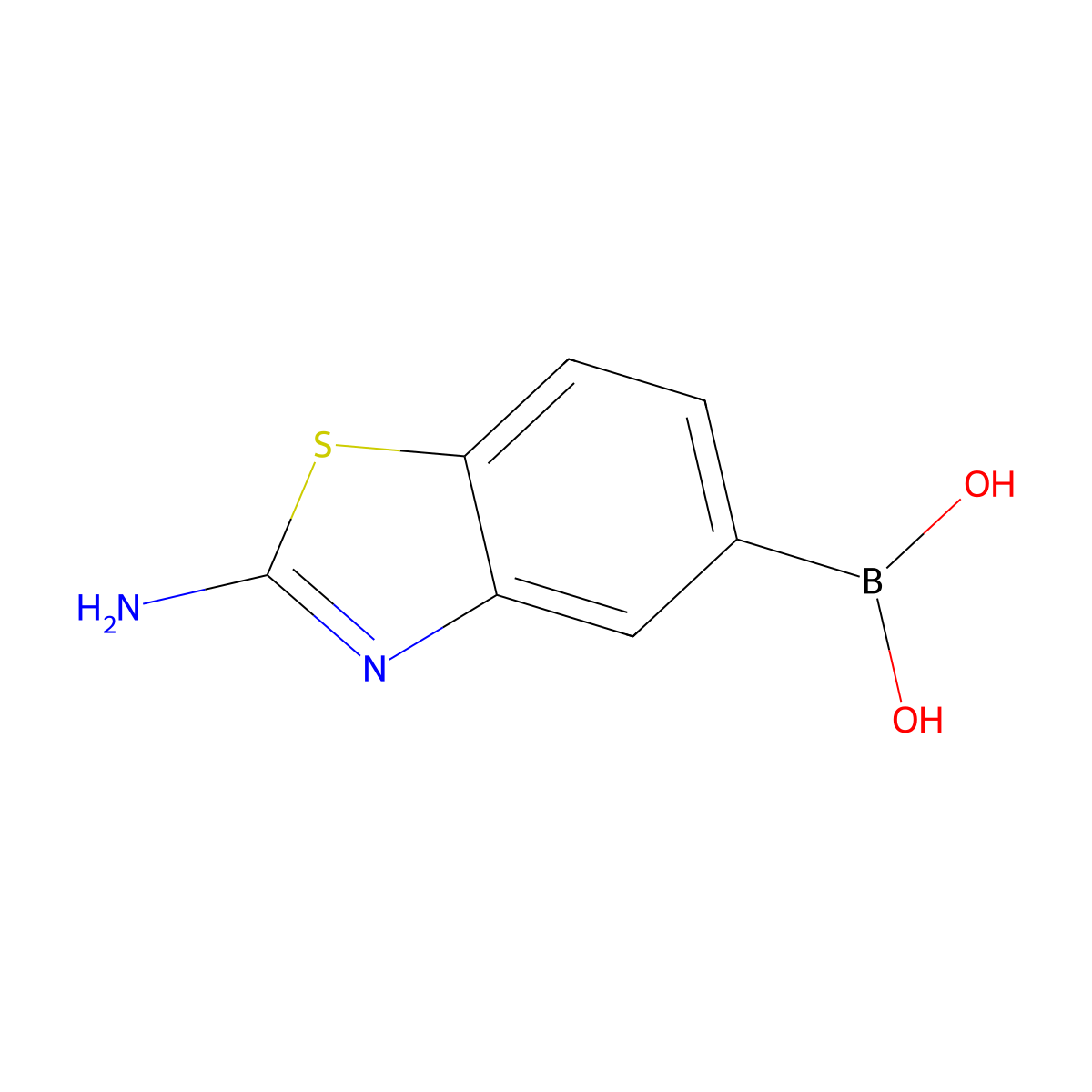(2-Amino-1,3-benzothiazol-5-yl)boronic acid molecular structure, CAS 590417-69-9