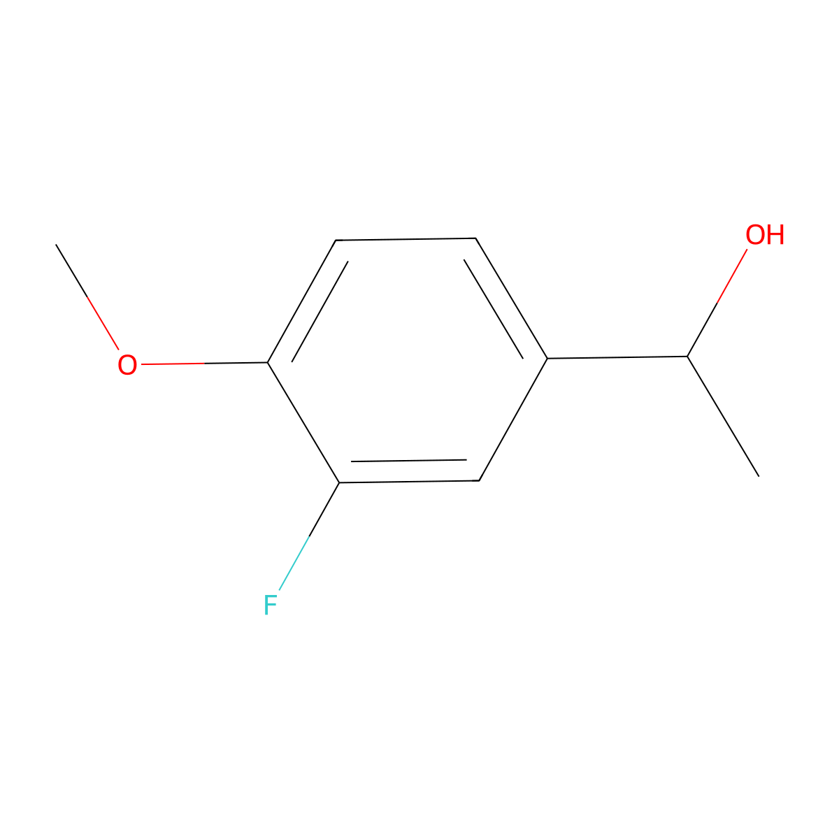 1-(3-Fluoro-4-methoxyphenyl)ethan-1-ol molecular structure, CAS 590417-81-5
