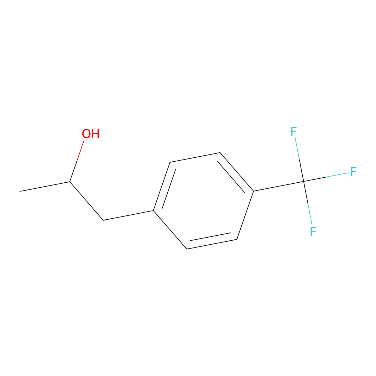 alpha-Methyl-4-(trifluoromethyl)benzeneethanol molecular structure, CAS 590417-82-6